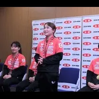 全農訪問の卓球選手