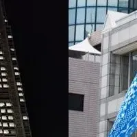 ブルーの灯りがともる