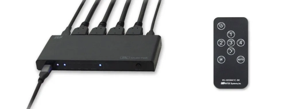 ラトック　HDMI切替器　RS-HDSW41-8K 8K60Hz/4K120Hz対応 4入力1出力 HDMI切替器 RS-HDSW41-8K