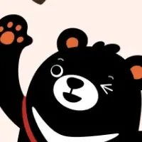 福熊のハイタッチ