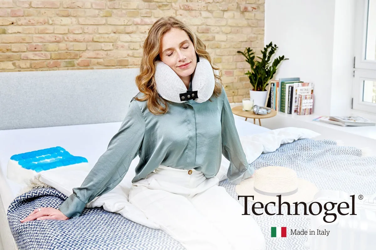 トラベルグッズ　ネックピロー　テクノジェル　technogel Amazon｜Technogel 2IN1 旅行用ネックピロー ジェルI顎&腰