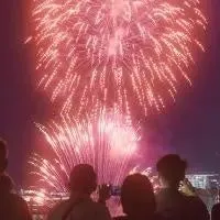 神戸港花火観賞