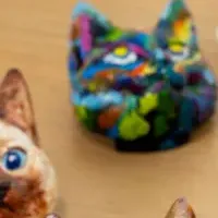 自分だけの猫バッジ作り