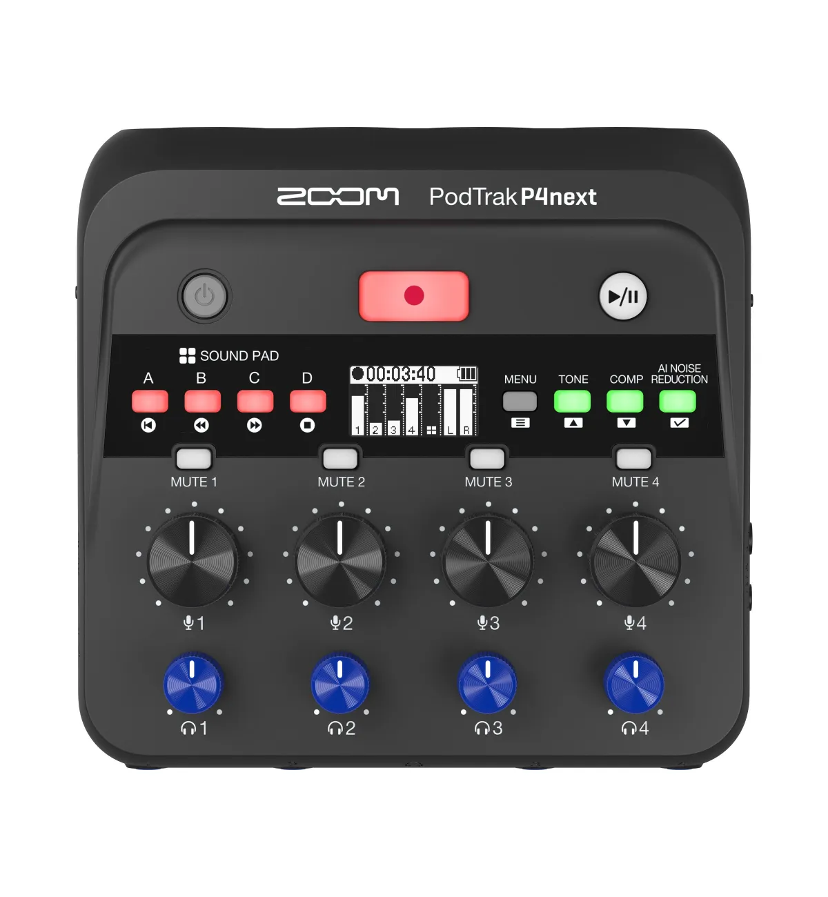 最新のポッドキャスティングに最適な4XLR入力レコーダー『PodTrak