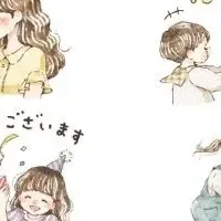 笑顔を届けるスタンプ