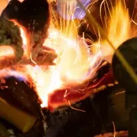 星と暖炉の冬時間