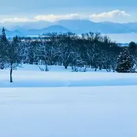 雪原の朝ラー散歩
