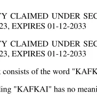 Kafkai、商標登録取得