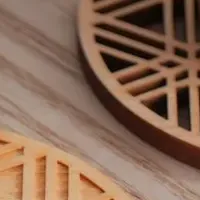 紀州檜の和柄コースター