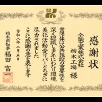 全薬工業の感謝状